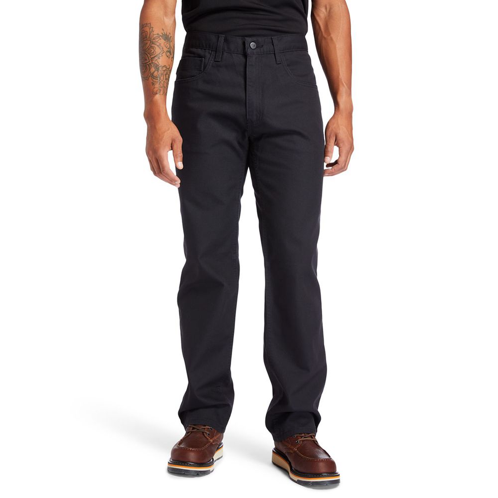 Timberland Mens Pants PRO® 8 Series Flex Canvas Work - Black - India MG1259836